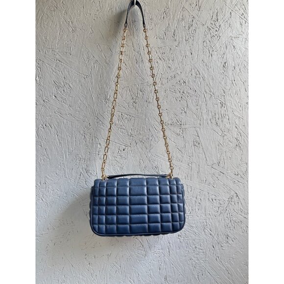 MICHAEL KORS Tribeca quilted leather convertible shoulder crossbody bag -NAVY - Picture 4 of 15